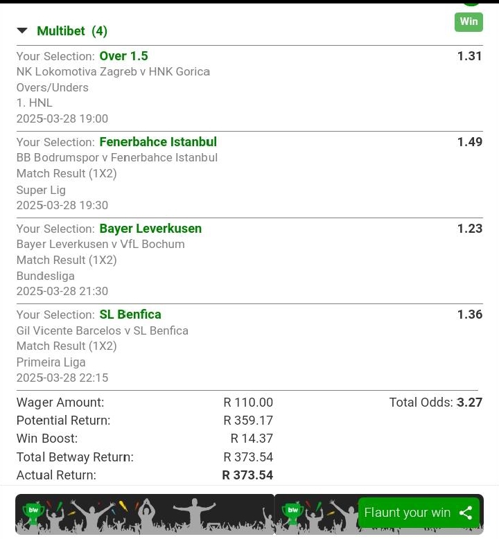 10 odds winning ticket