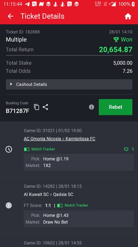 10 odds winning ticket