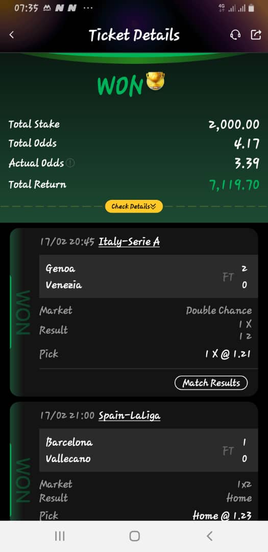 10 odds winning ticket