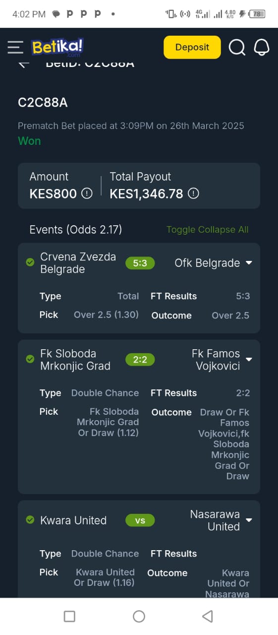 10 odds winning ticket