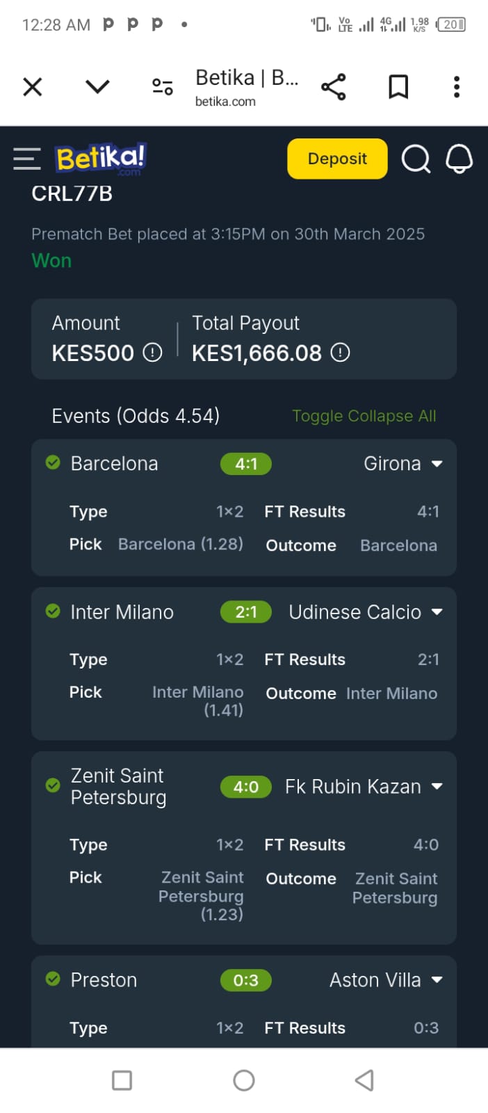 10 odds winning ticket