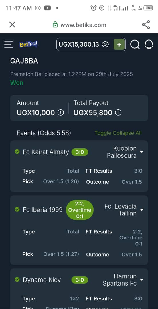 10 odds winning ticket